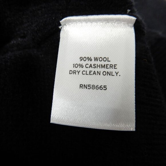 NORDSTROM Wool Cashmere V-Neck Cardigan Sweater Size S Black NEW $169 - Picture 10 of 10
